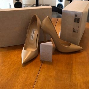 Jimmy Choo Anouk Nude Kid Leath size 38/8 120mm